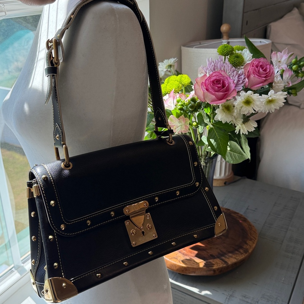 Authentic Louis Vuitton Suhali Black and Gold Women's Bag